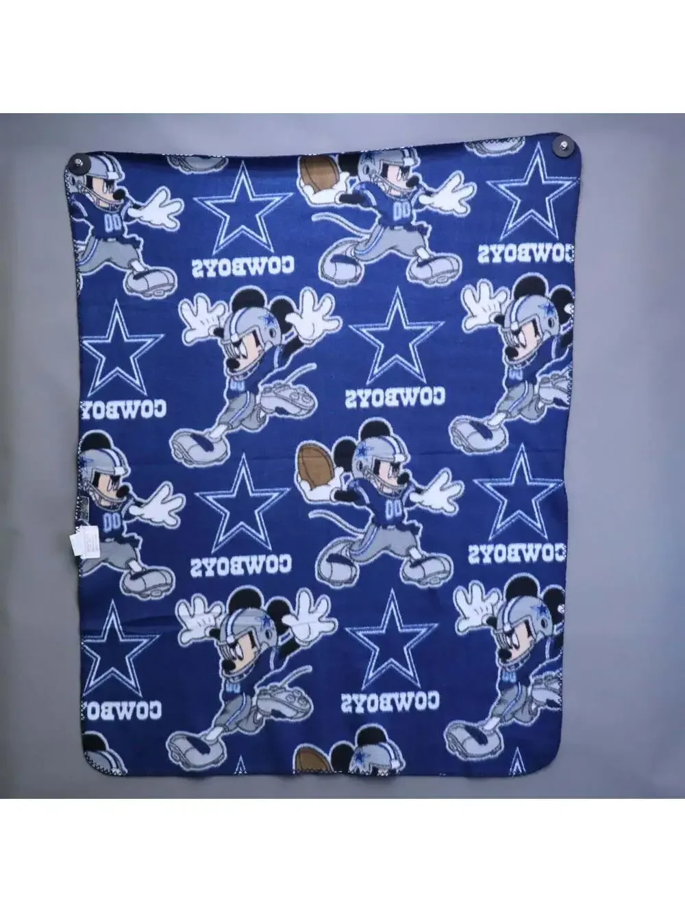 Vintage 2012 Disney Dallas Cowboys Mickey Mouse Fleece Throw Blanket 37x47 NFL